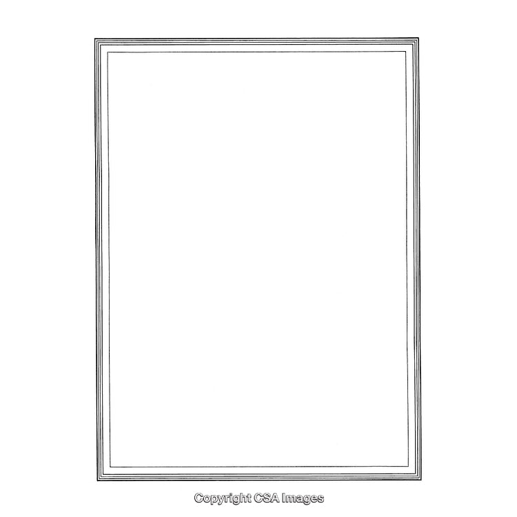 Minimalist Black and White Border Design for Artistic Projects and Documents