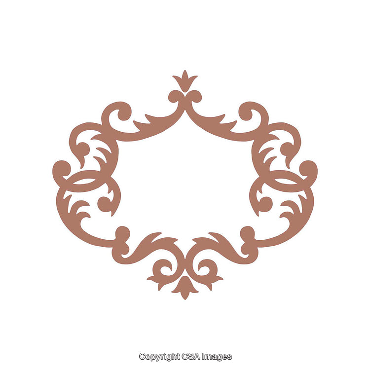 Elegant Ornamental Frame with Detailed Vintage Design in Brown