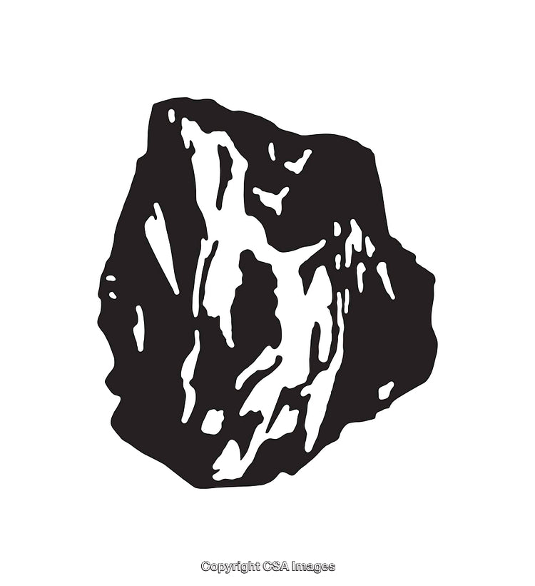 Black and White Illustration of a Detailed Rocky Surface