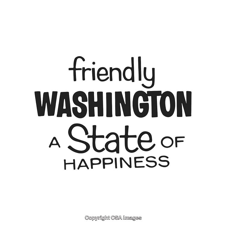 Friendly Washington Slogan Promoting Positivity and Happiness in Stylish Typography