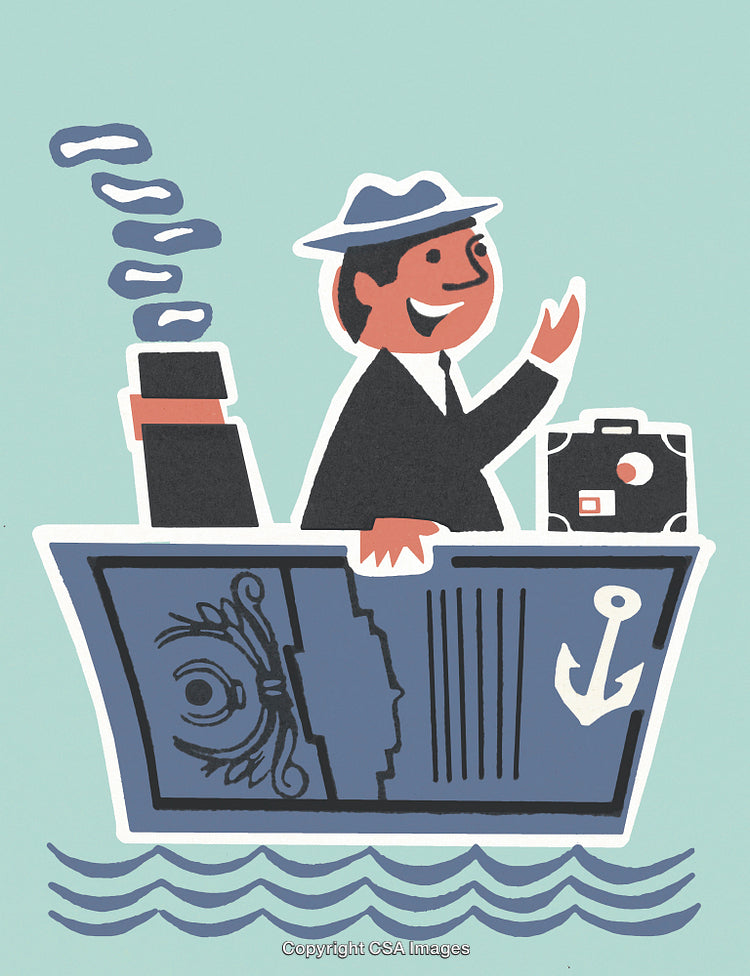 Happy Man in a Boat