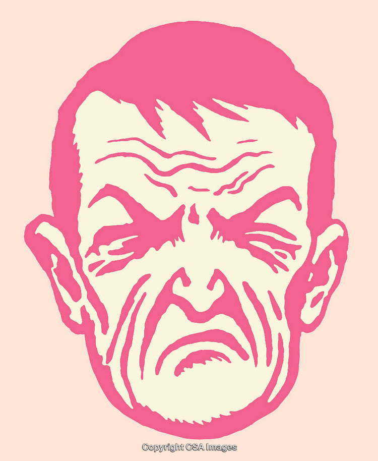 Stylized Portrait Illustration Featuring Detailed Facial Expression Artwork
