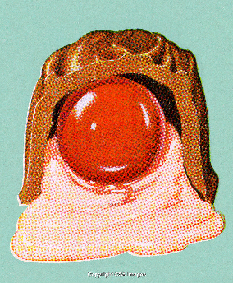 Artistic Close-Up of a Cherry Encased in Chocolate with Creamy Drizzle