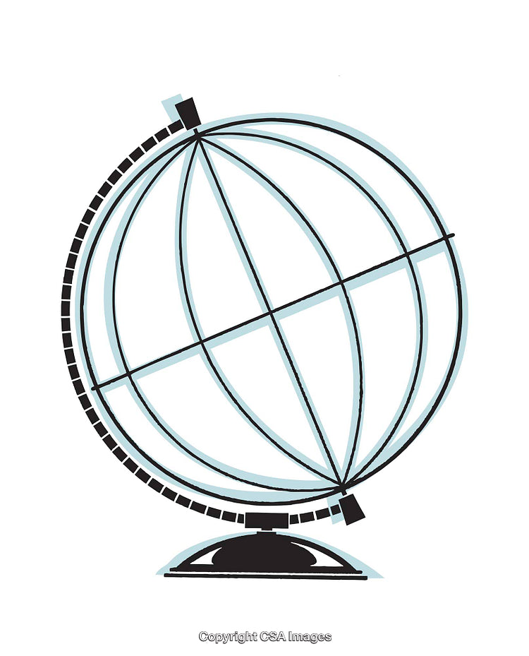 Minimalistic Illustration of a Simplistic Wireframe Globe