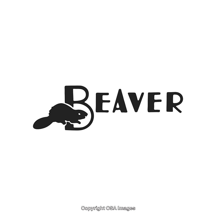 Creative Beaver-Themed Logo Design with Unique Typography and Silhouette
