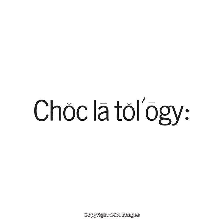 Minimalist Typography Design Featuring the Wordology of 'Chocolatology'