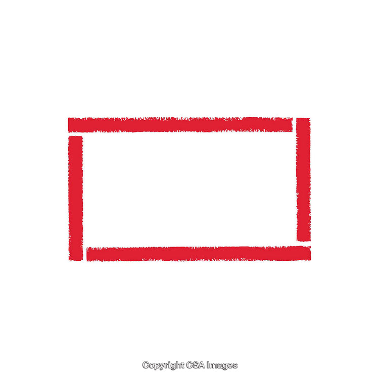 Minimalistic Red Frame Design on a White Background With Organic Texture