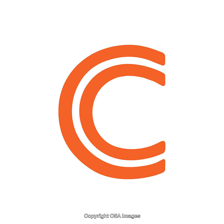 Bold Orange Letter C with a Modern and Minimal Design Aesthetic