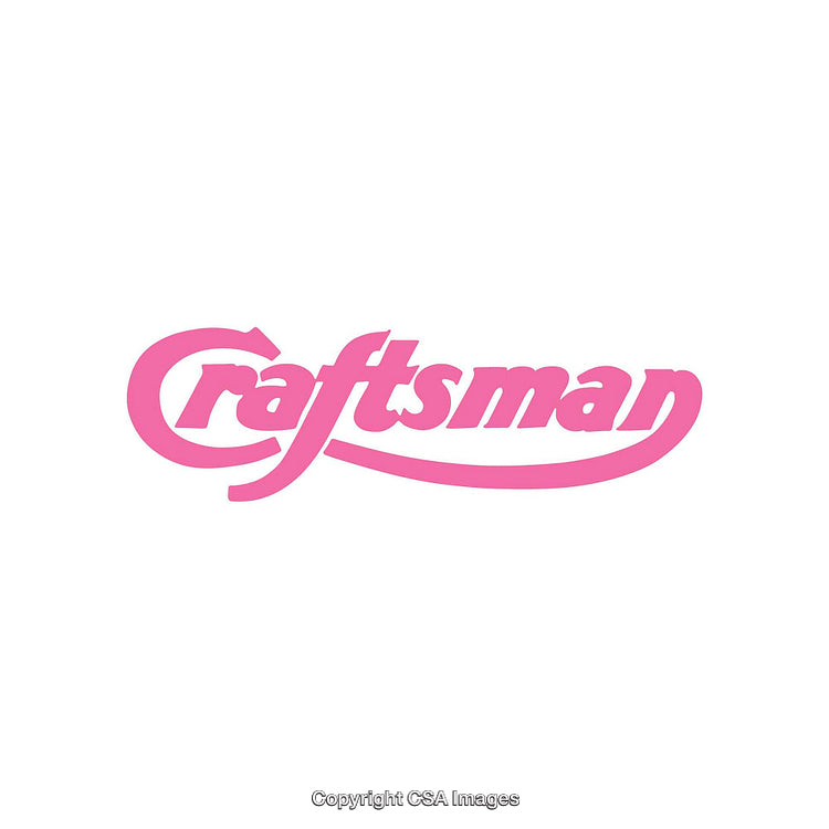 Pink Craftsman Logo with Stylish Typographic Design on White Background