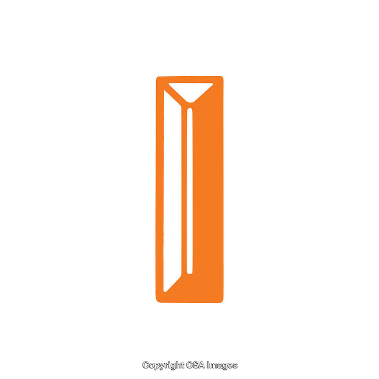 Orange Letter I Icon With Minimalist Design on White Background