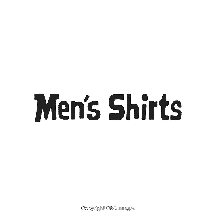 Black Text Design Highlighting Men's Shirts Apparel Category