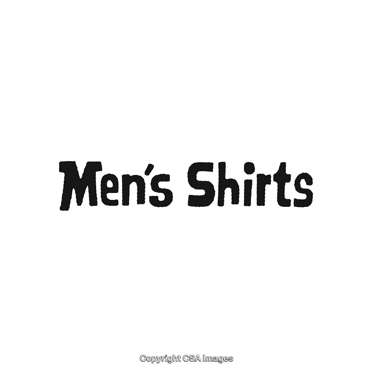 Black Text Design Highlighting Men's Shirts Apparel Category
