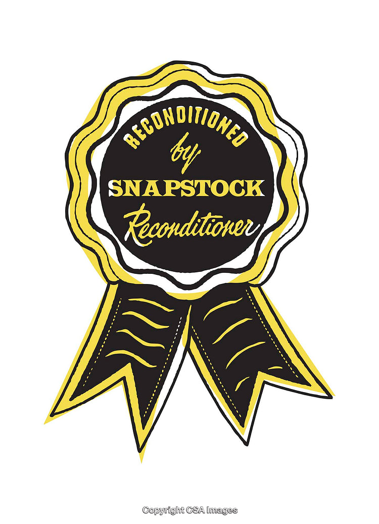 Yellow and Black Reconditioned Emblem with Ribbon Design