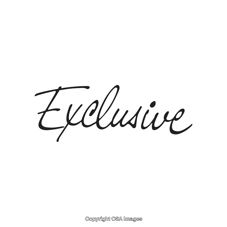 Exclusive Handwritten Calligraphy Text on White Background