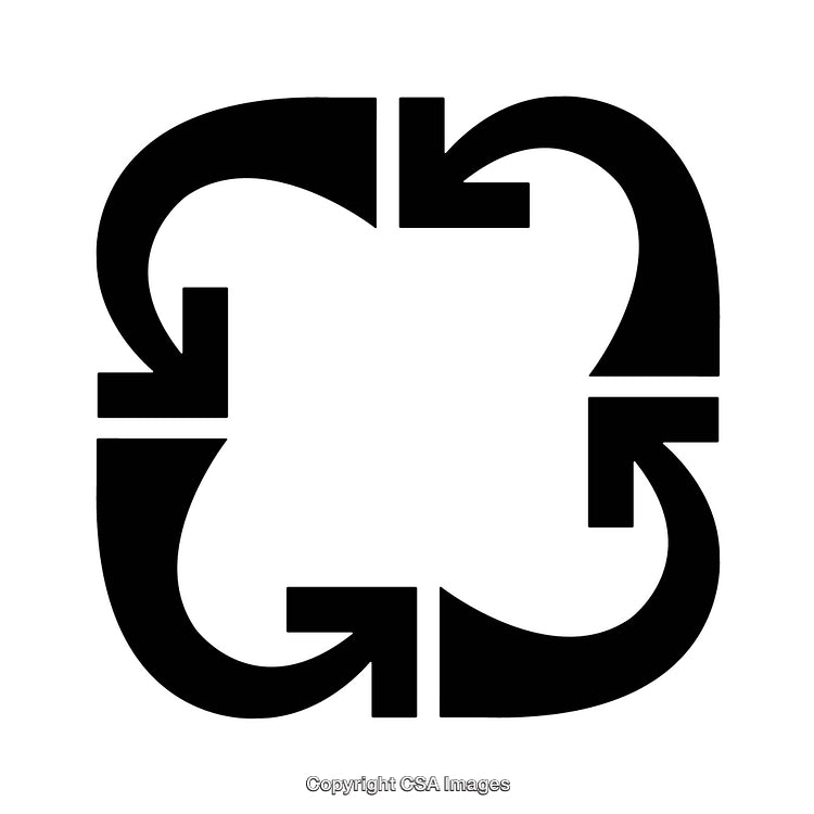 Black Arrow Symbols Forming a Circular Border Design