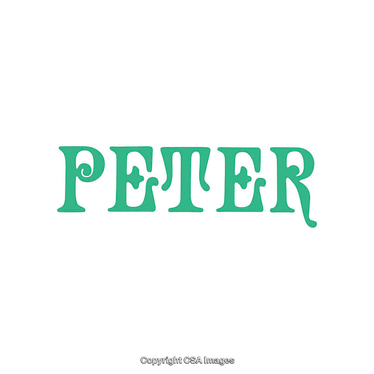 Stylish Artistic Text Design Featuring the Name Peter in Green