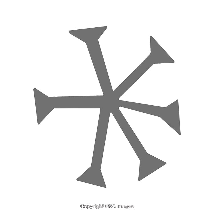 Minimalist Black Star Symbol with Arrow-Like Extensions