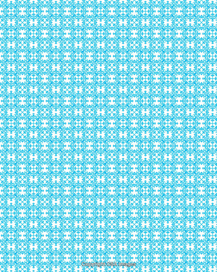 Blue Decorative Symmetrical Pattern Gracing a White Background