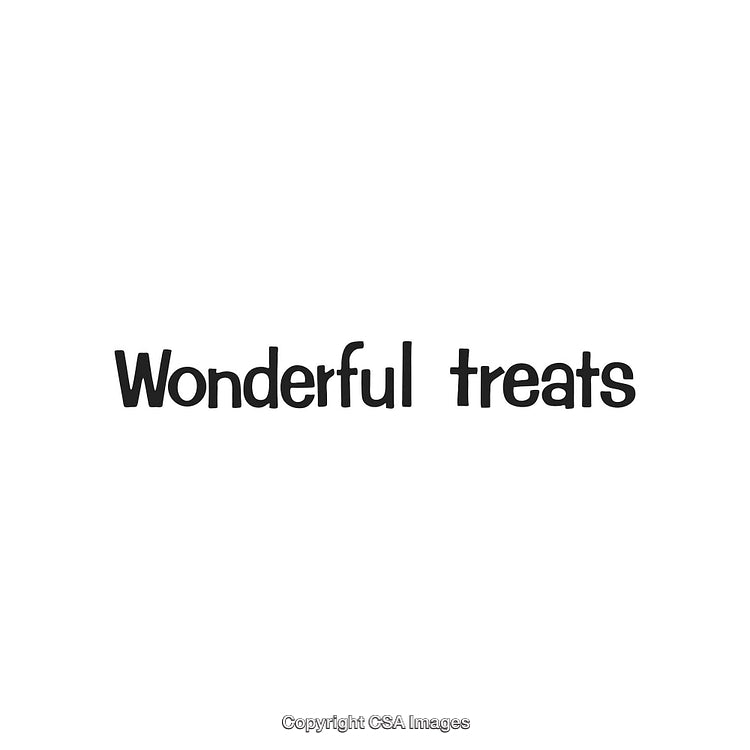 Stylish Typography Text Featuring the Phrase 'Wonderful Treats' on White Background