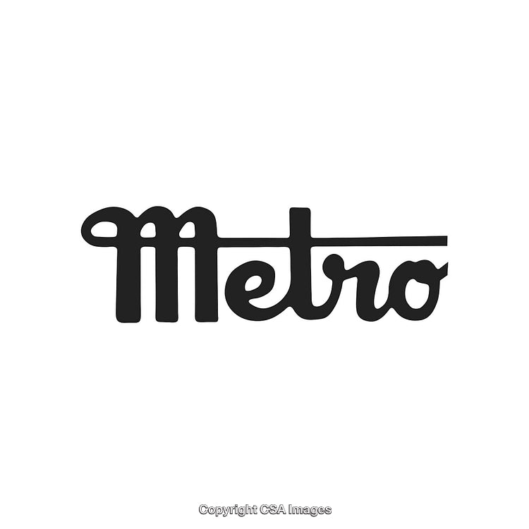 Minimalist Metro Typography Design in Black and White Aesthetic
