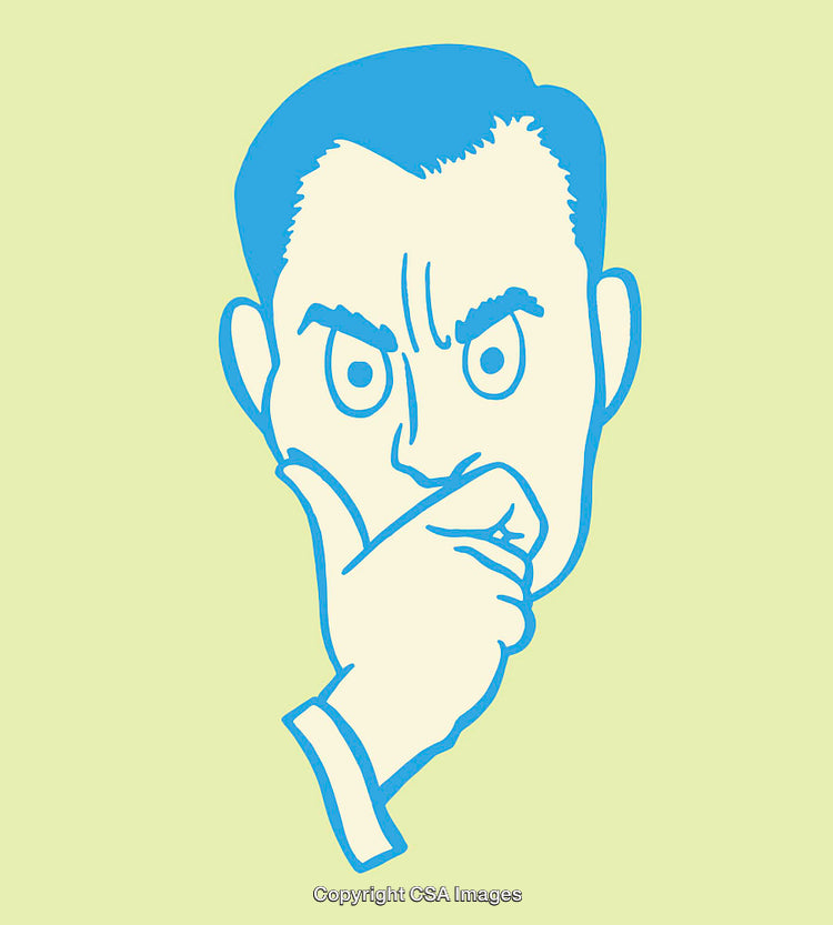 Bold Line Art Illustration of a Thoughtful Character on Light Background