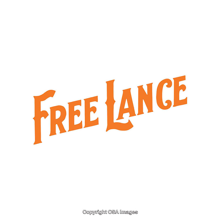 Creative Orange Free Lance Typography on White Background