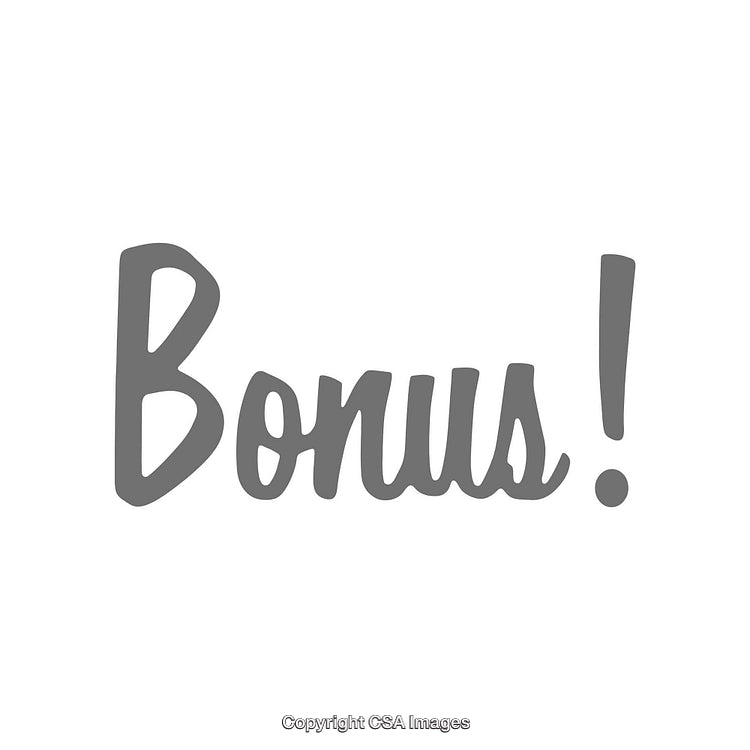 Simple Bold Bonus Text on a Clean White Background