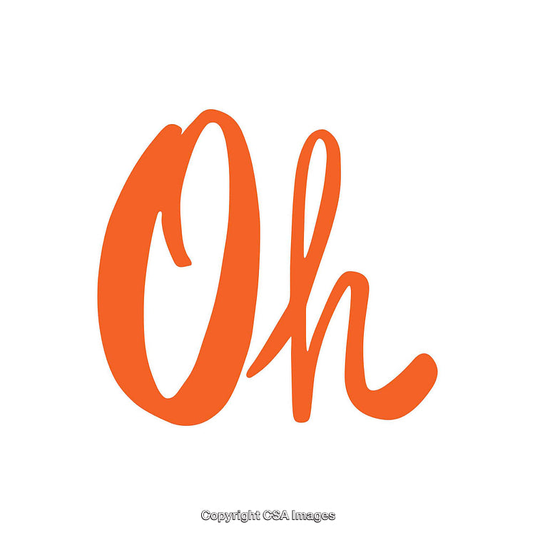 Orange Typography Design with Playful Handwritten Script on White Background