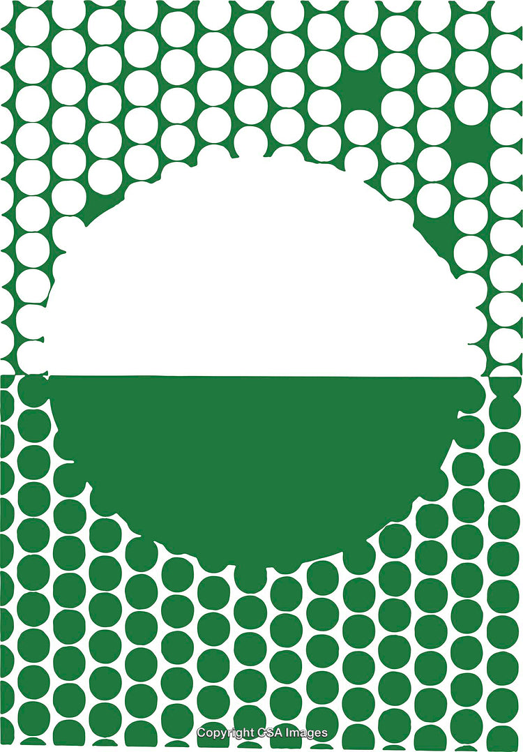 Abstract Green and White Polka Dot Pattern Design