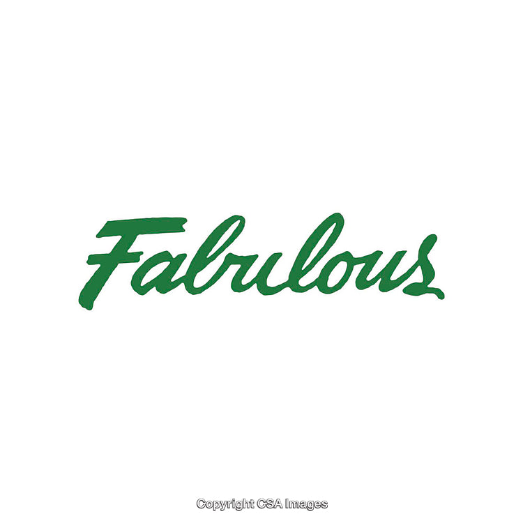 Stylish Green 'Fabulous' Text Design on White Background