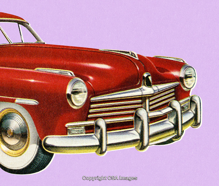Vintage Red Car Showcasing Retro Classic Automotive Style and Elegance