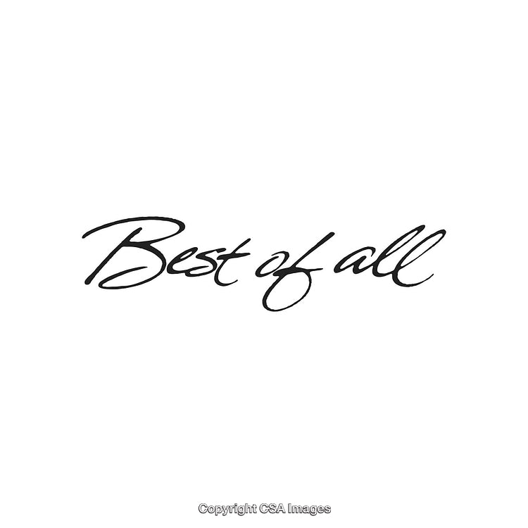 Elegant Handwritten 'Best of All' Text Design on White Background