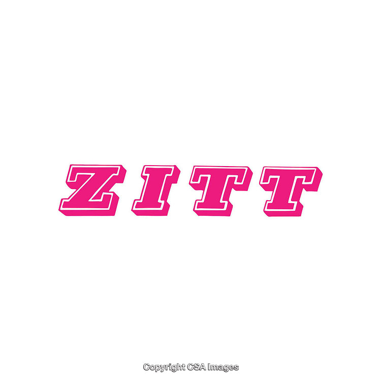 Bold Pink ZITT Typography on a White Background