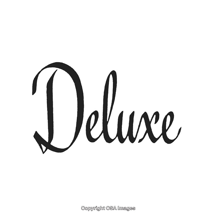 Luxury Typography Design Featuring the Term "Deluxe" in Stylish Font