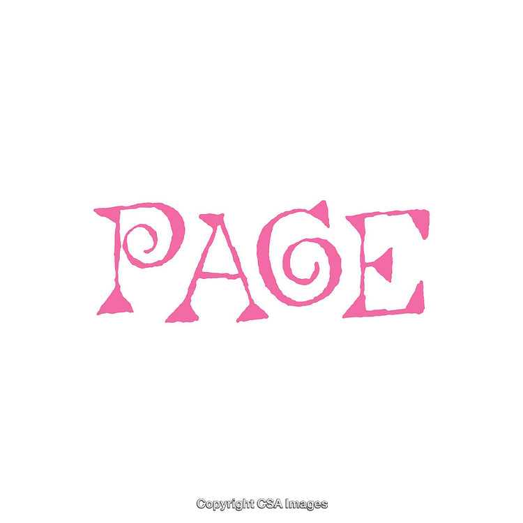 Pink Artistic Typography on White Background Featuring Spiral Details