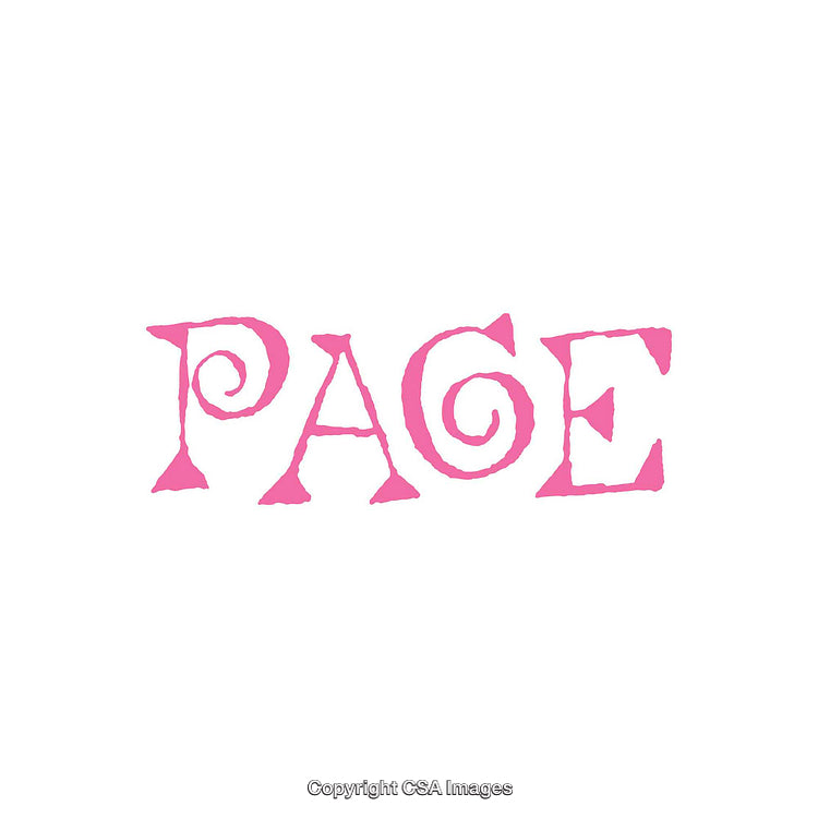 Pink Artistic Typography on White Background Featuring Spiral Details