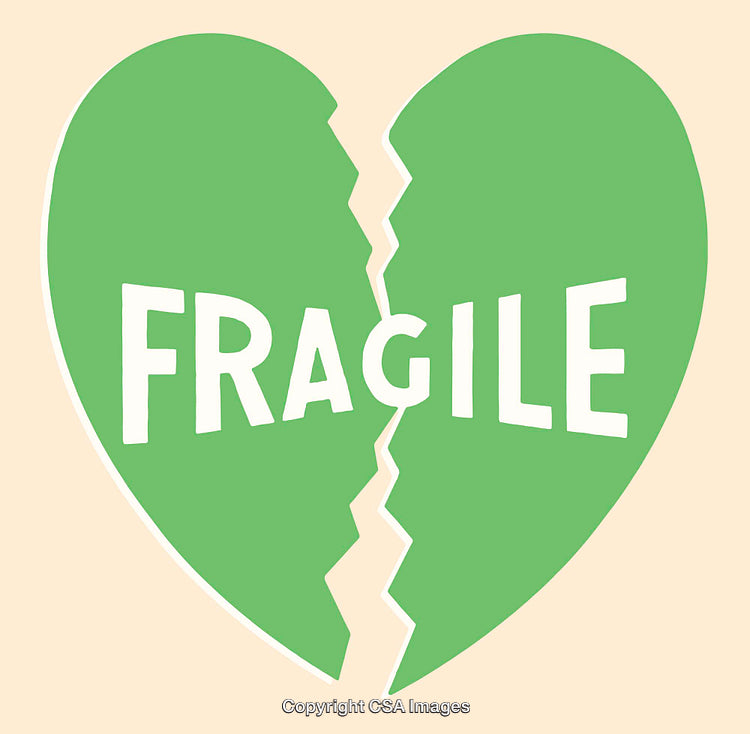 Illustration of a Broken Heart Symbolizing Fragility and Emotional Vulnerability