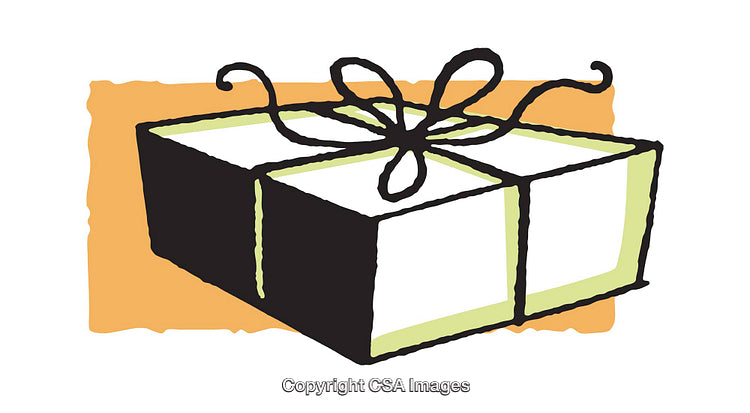 Colorful Illustration of a Gift Box with Ribbon and Bow