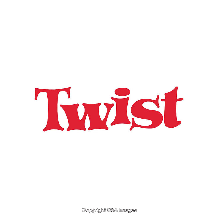 Bold Red Text Logo Design Featuring the Word 'Twist' in Unique Font