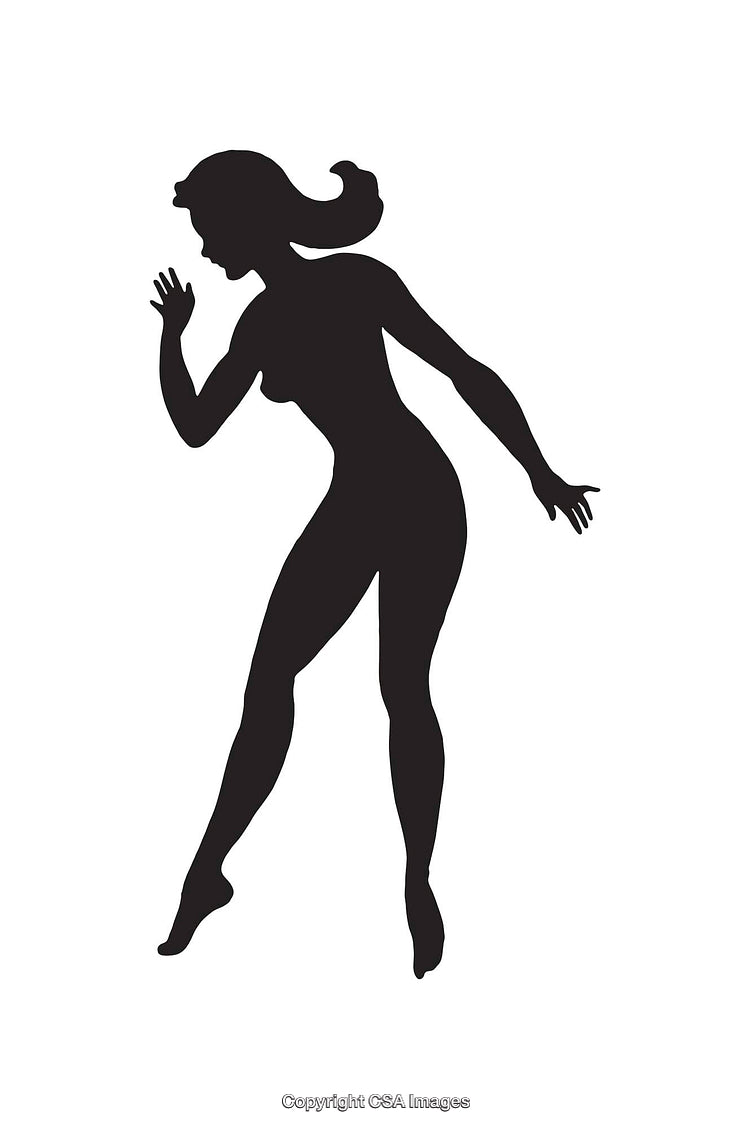 Silhouette of a Woman in a Graceful Pose