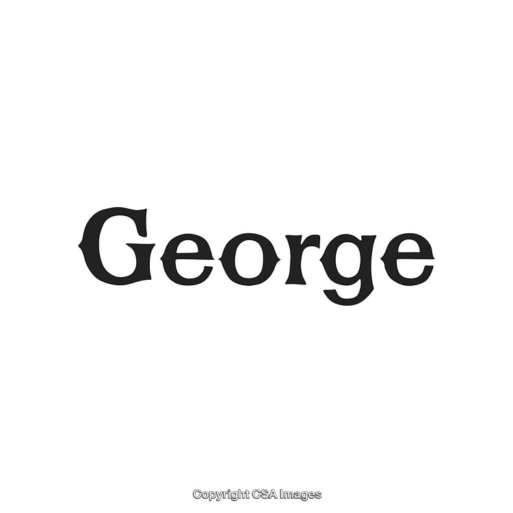 Stylish Black Text of the Name George on a White Background