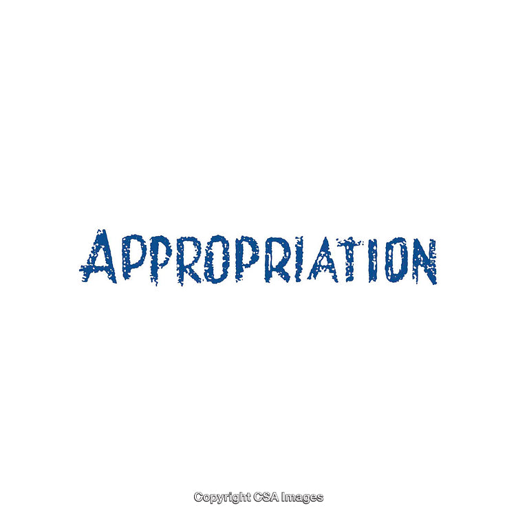 Blue Grunge Styled Word Art Depicting the Term "Appropriation"