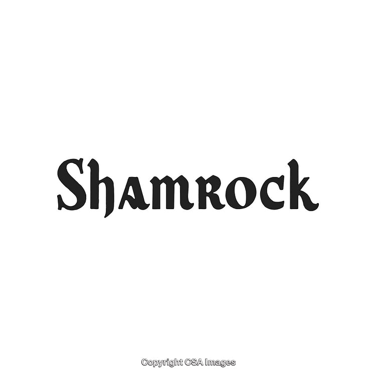 Shamrock Wordmark in Elegant Black Text on White Background