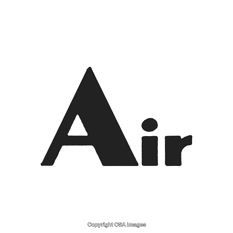 Bold Typography Art Featuring the Word 'Air' in Black and White