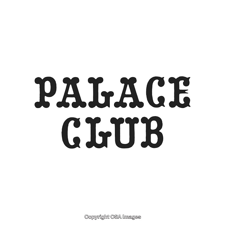 Bold Typography Display Featuring the Words 'Palace Club' in Black Font