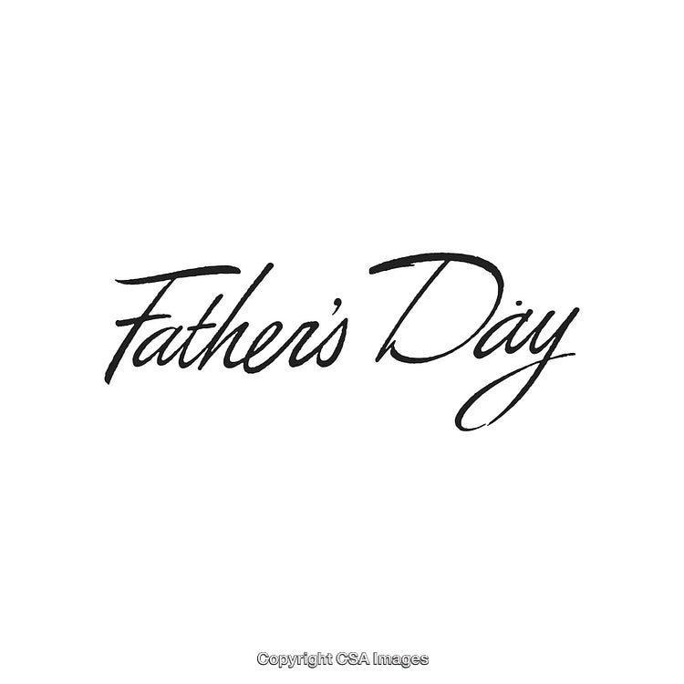 Stylish Father's Day Typography in Elegant Script on White Background
