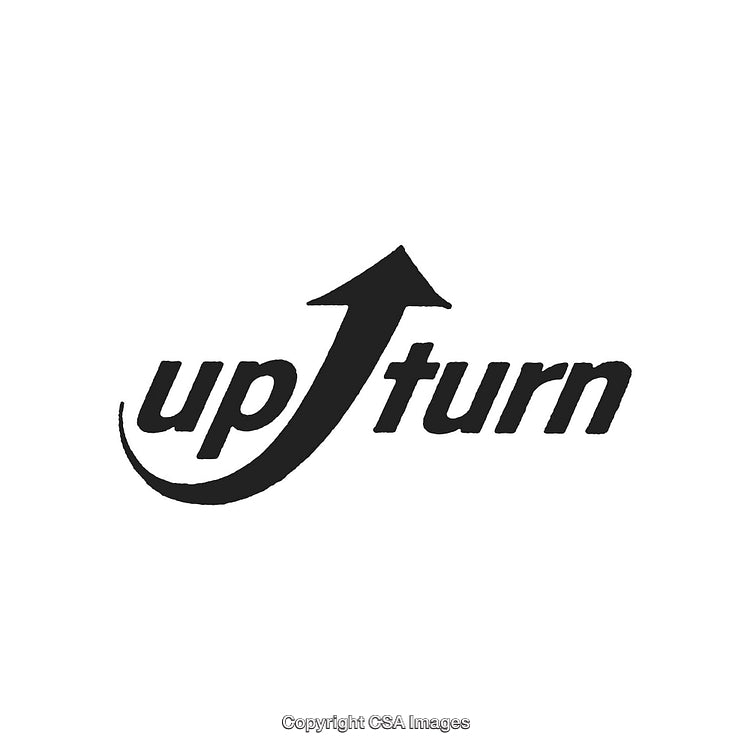 Black and White Logo Design Featuring an Upward Arrow Concept