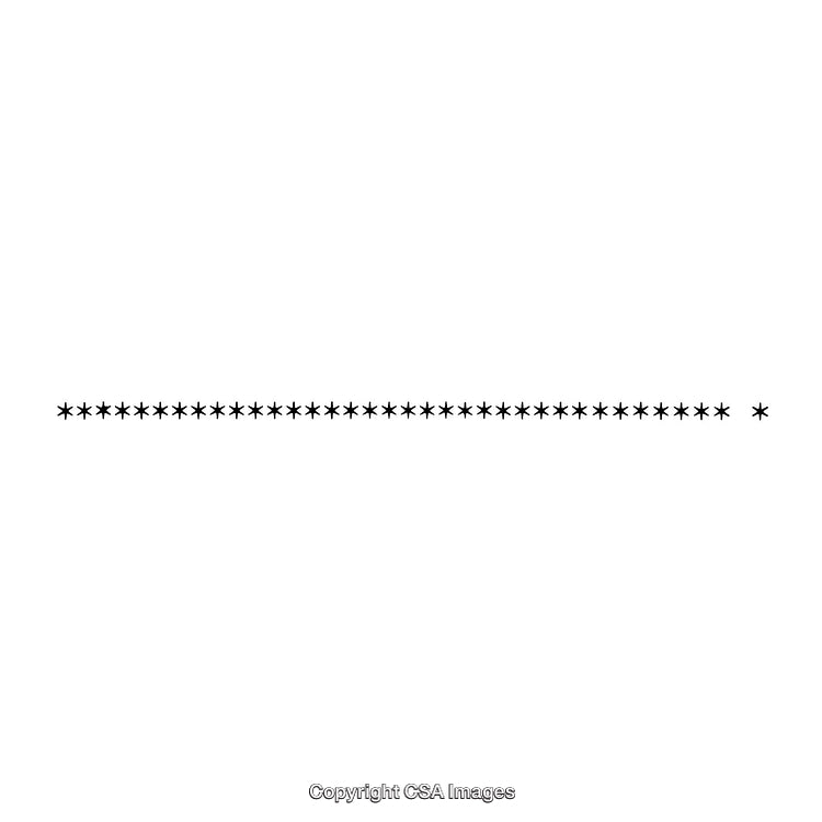 Black and White Line Border Design with Asterisk Motifs