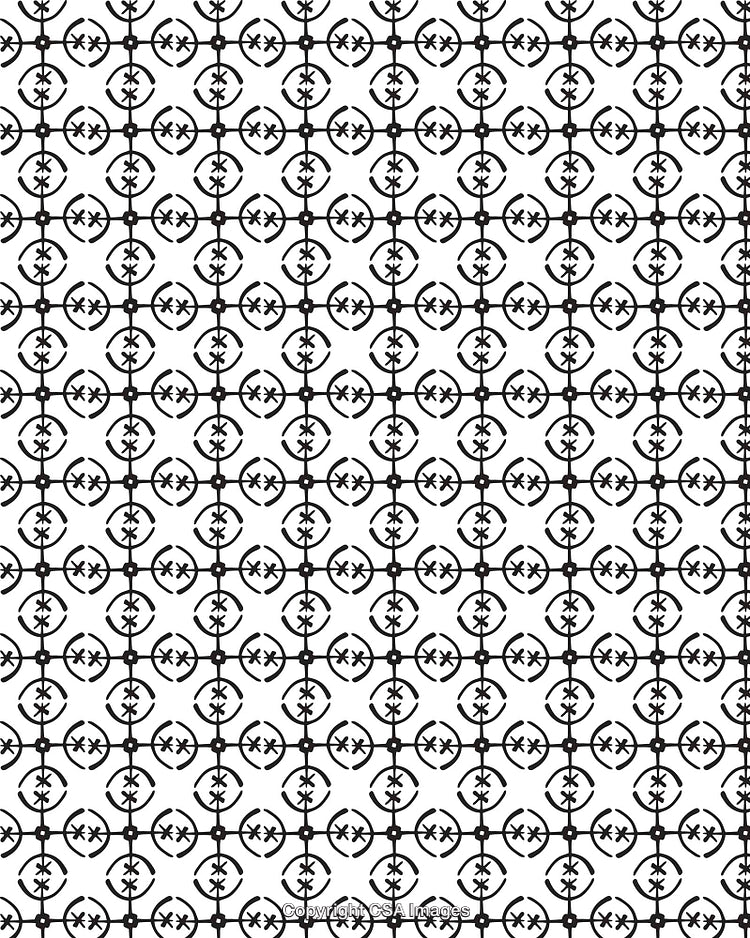 Seamless Black and White Geometric Pattern Background Design