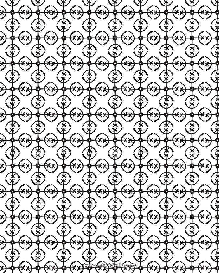 Seamless Black and White Geometric Pattern Background Design